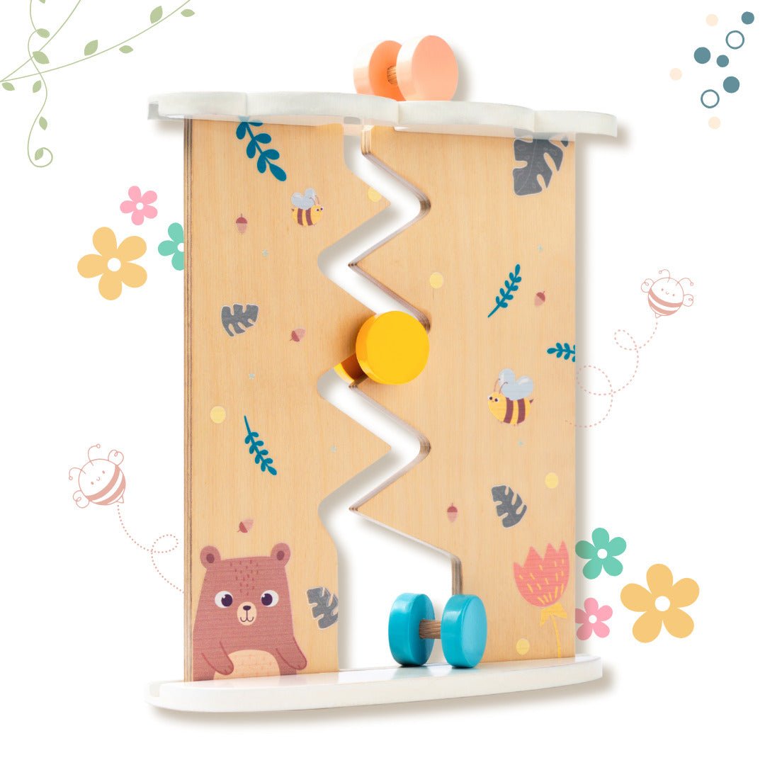 Cots and Cuddles Wooden Ball Tracker for Kids - CNC Wooden Ball Tracker