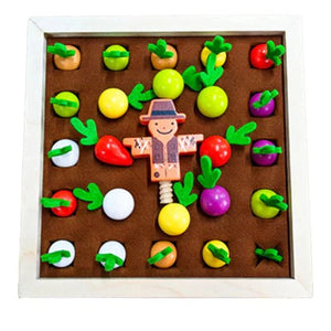 Cots and Cuddles Wooden Carrot & Reddish Farm Harvesting Game for Kids - CNCWoodenHarvestingGame