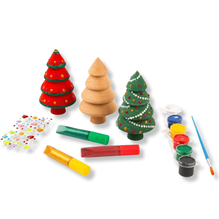 Cots and Cuddles Wooden Diy Christmas Tree for Kids Age 3+ - DIY Kits