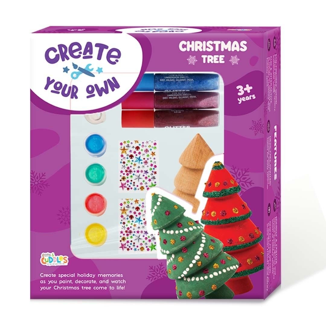 Cots and Cuddles Wooden Diy Christmas Tree for Kids Age 3+ - CNCWoodenDiyChristmasTree