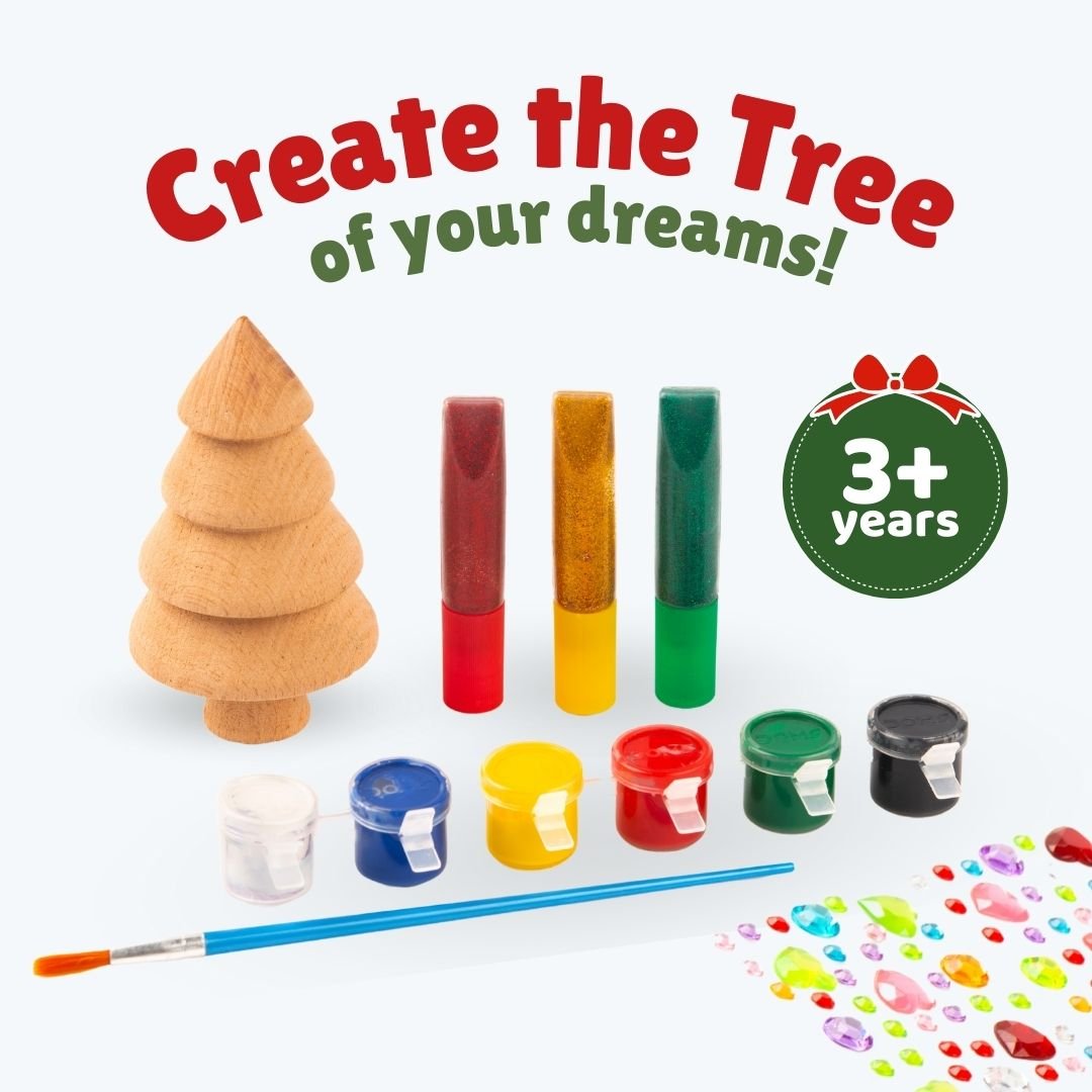 Cots and Cuddles Wooden Diy Christmas Tree for Kids Age 3+ - CNCWoodenDiyChristmasTree