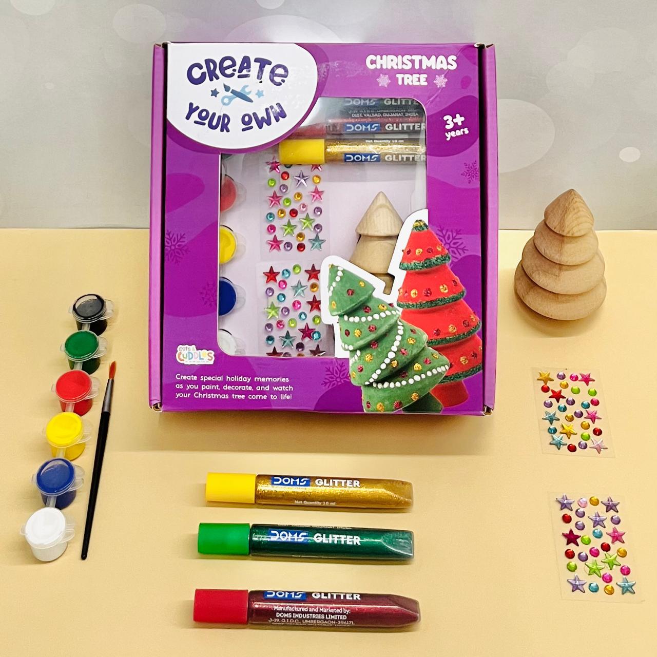 Cots and Cuddles Wooden Diy Christmas Tree for Kids Age 3+ - CNCWoodenDiyChristmasTree