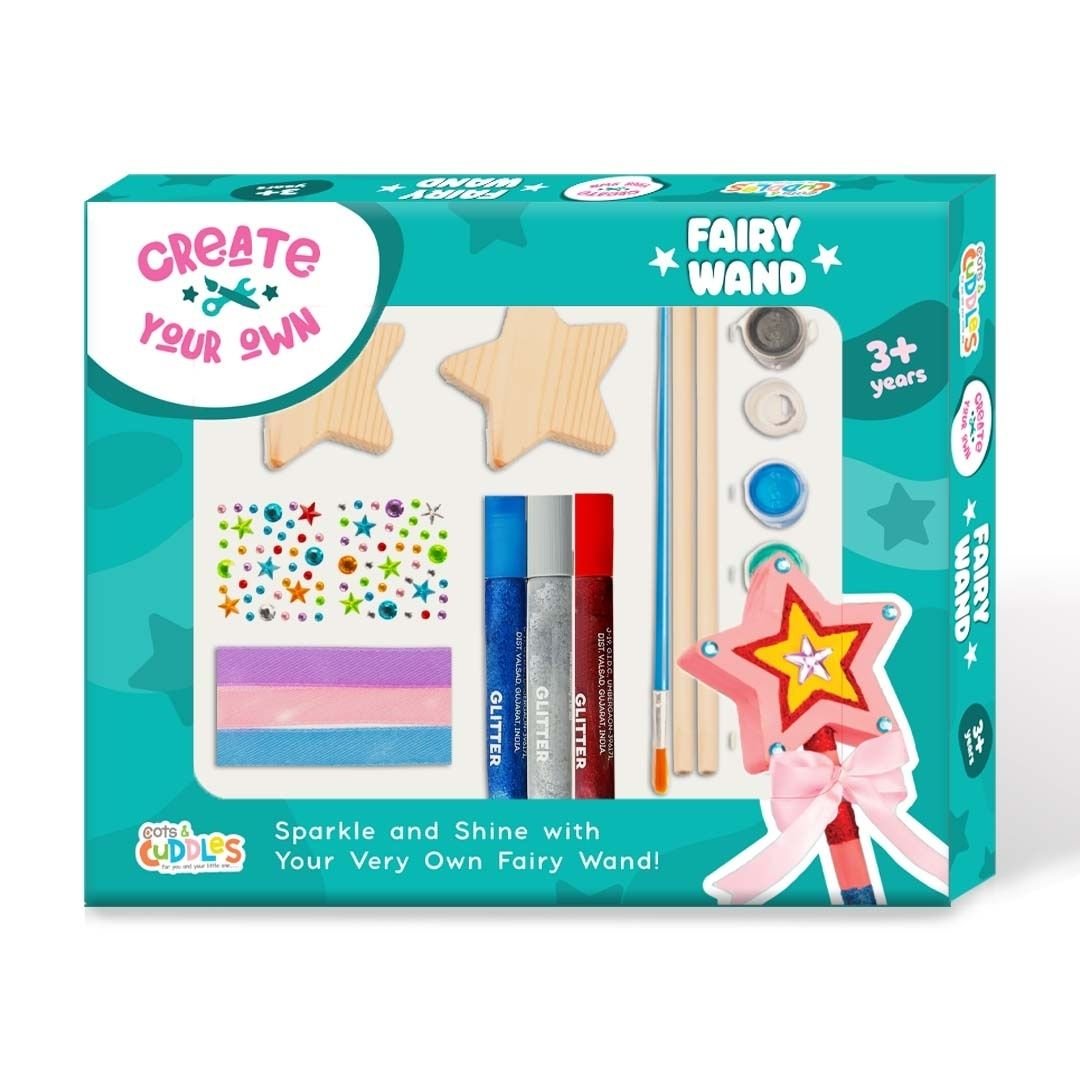 Cots and Cuddles Wooden Diy Fairy Wand Decoration Kit for Kids - CNCWoodenDiyFairyWand