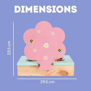 Cots and Cuddles Wooden Garden Flower Design Dressing Table Pretend Play Toy - CNCWoodenFlowerDressingTable