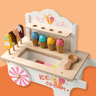 Cots and Cuddles Wooden Pretend Play Ice Cream Cart - CNC Wooden Dessert Shop Small