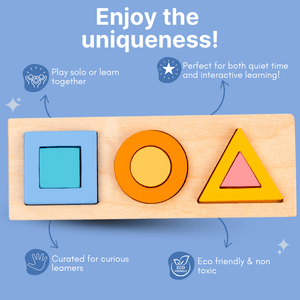 Cots and Cuddles Wooden Shape and Size Learning Board - CNCWoodenShapeandSize