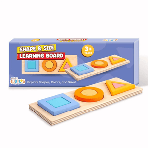 Cots and Cuddles Wooden Shape and Size Learning Board - CNCWoodenShapeandSize