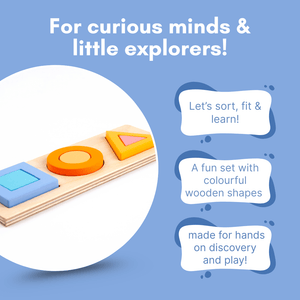 Cots and Cuddles Wooden Shape and Size Learning Board - CNCWoodenShapeandSize