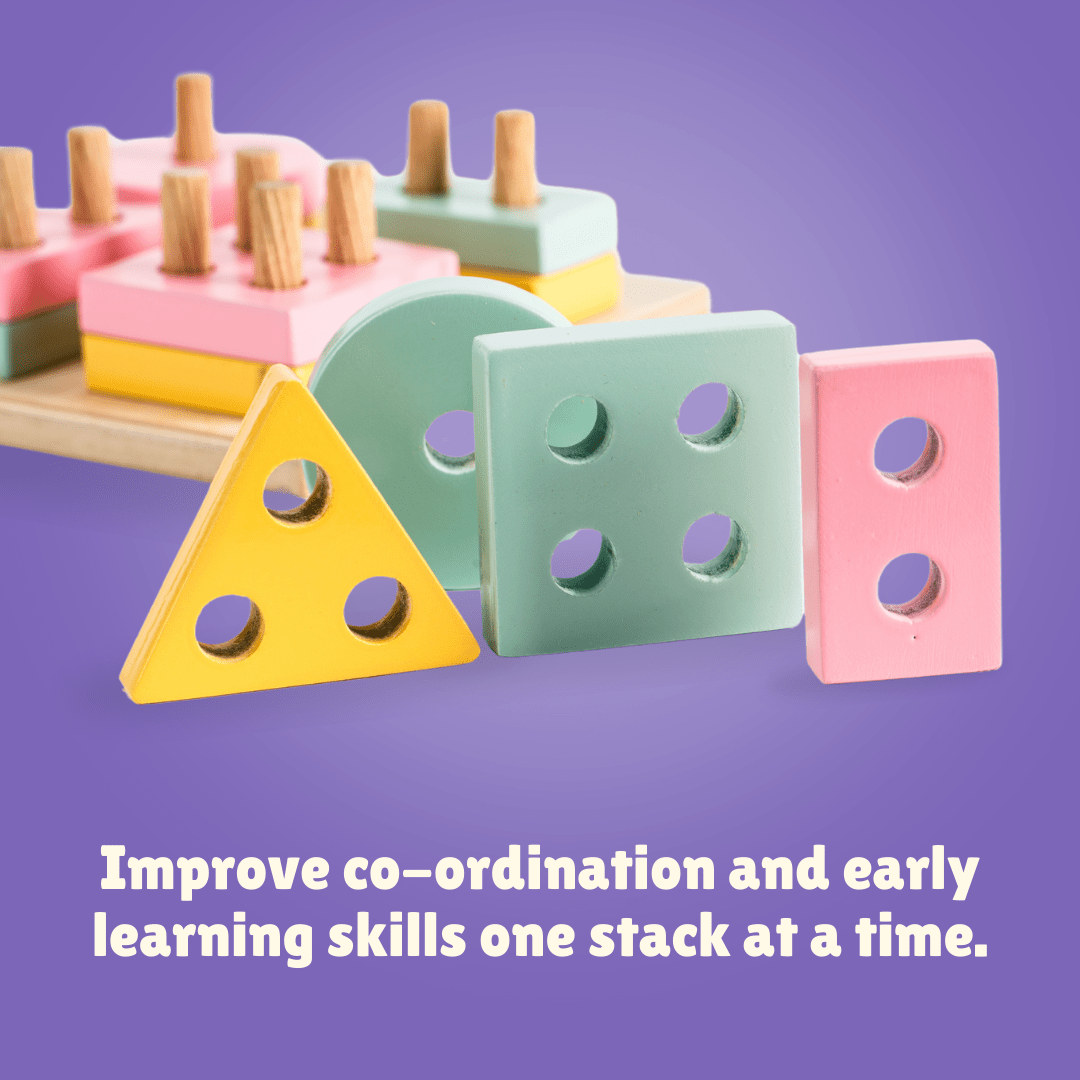 Cots and Cuddles Wooden Shape Sorter for Kids - CNC Wooden Shape Sorter