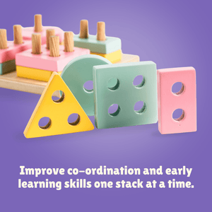 Cots and Cuddles Wooden Shape Sorter for Kids - CNC Wooden Shape Sorter