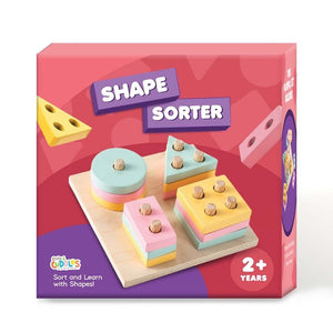 Cots and Cuddles Wooden Shape Sorter for Kids - CNC Wooden Shape Sorter