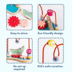 Cots and Cuddles Wooden Splash & Spin Gear and Maze Board - CNCSplash&SpinMazeBoard