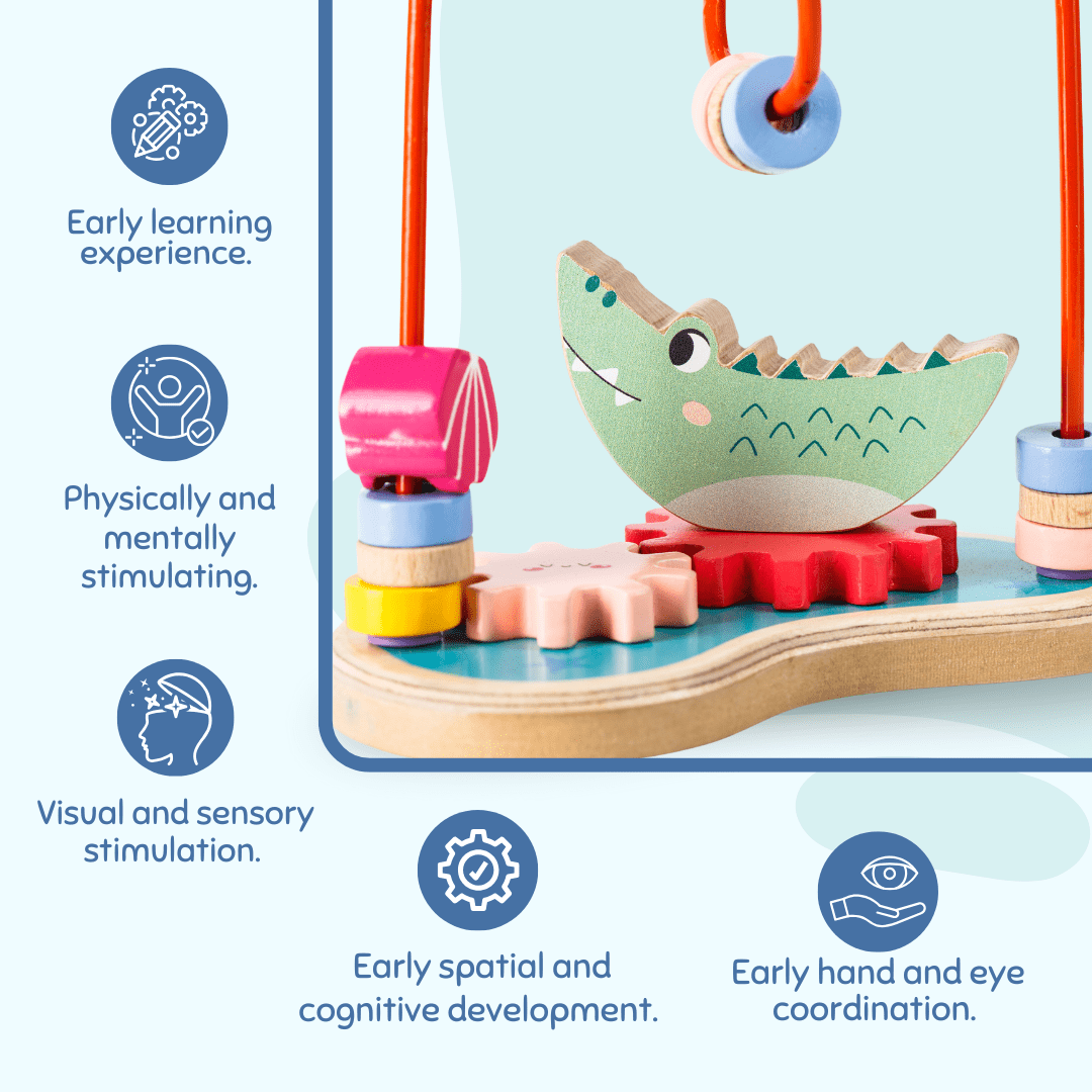 Cots and Cuddles Wooden Splash & Spin Gear and Maze Board - CNC Splash & Spin Maze Board