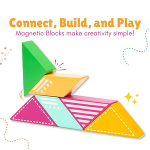 Cots & Cuddles 6pc Plane Magnetic Blocks Toy for Kids - CNC6pcMagnetBlocksPlane