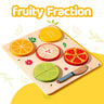 Cots & Cuddles Wooden Fruit Fraction Educational Toy for Kids - CNCWoodenFruitFraction