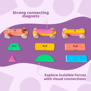Cots & Cuddles Wooden Magnetic Shapes Train for Kids - CNCWoodenMagneticShapesTrain