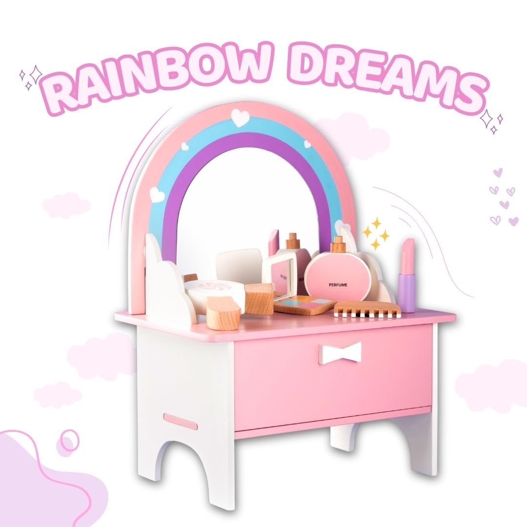 Cots Cuddles Wooden Makeup Dressing Table Pretend Play for Kids