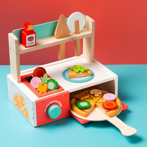 Cots & Cuddles Wooden Pizza Making Toy for Kids - CNCWoodenPizzaStation