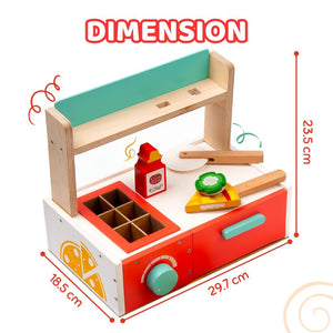 Cots & Cuddles Wooden Pizza Making Toy for Kids - CNCWoodenPizzaStation