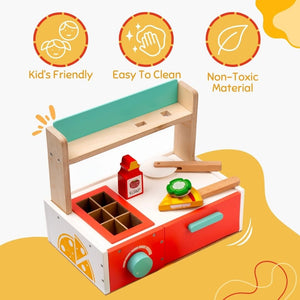 Cots & Cuddles Wooden Pizza Making Toy for Kids - CNCWoodenPizzaStation