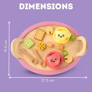 Cots & Cuddles Wooden Tea Party Set for Kids - CNCWoodenTeaPartySet