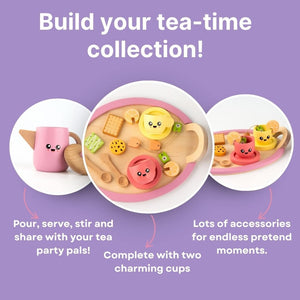 Cots & Cuddles Wooden Tea Party Set for Kids - CNCWoodenTeaPartySet
