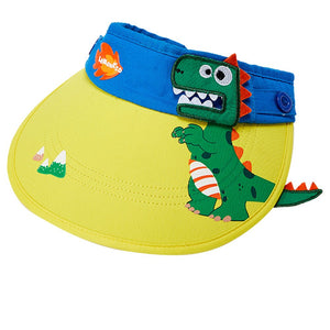 Cotton Blue Dino theme Visor Hat for Kids& Toddlers - 3 - 6 years Swim