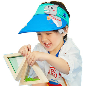 Cotton Blue Shark theme Visor Hat for Kids & Toddlers - 3 - 6 years Swim