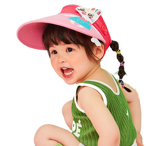 Cotton Pink Rabbit theme Visor Hat for Kids& Toddlers - 3 - 6 years Swim