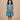 Cotton Sky Embroidered Dress - Blue Kids Casual Wear