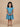 Cotton Sky Embroidered Dress - Blue Kids Casual Wear
