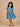 Cotton Sky Embroidered Dress - Blue Kids Casual Wear