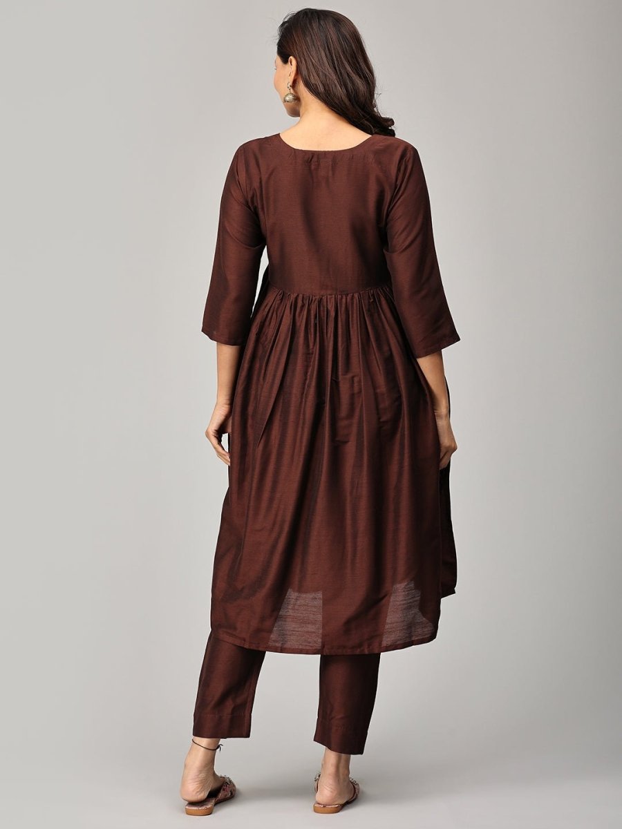 Cozy Café Maternity And Nursing Silk Kurta Set - MEW-SK-CCSK-S