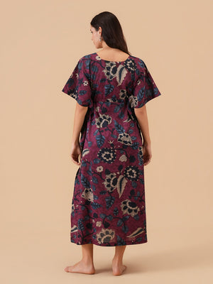 Cozy Charm Maternity and Nursing Kaftan Nighty - S Maternity Nightwear