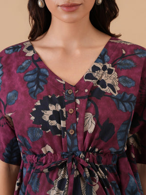 Cozy Charm Maternity and Nursing Kaftan Nighty - S Maternity Nightwear