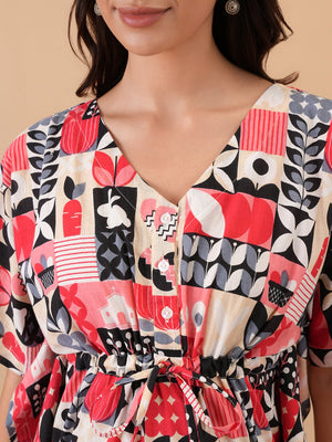 Cozy Escape Maternity and Nursing Kaftan Nighty - S Maternity Nightwear