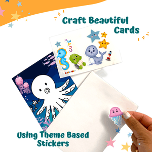 Craftopedia 4 In 1 Canvas Set - Ocean | DIY Art and Craft Kit - CAN04T