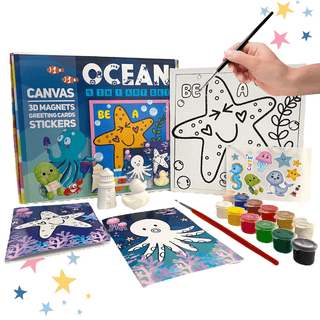Craftopedia 4 In 1 Canvas Set - Ocean | DIY Art and Craft Kit - CAN04T