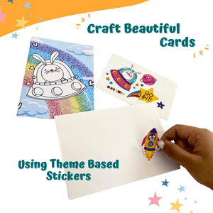 Craftopedia 4 In 1 Canvas Set - Outer Space | DIY Art and Craft Kit - CAN02T