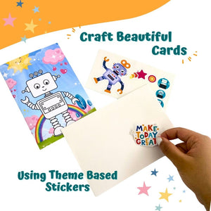 Craftopedia 4 In 1 Canvas Set - Robot | DIY Art and Craft Kit - CAN01T