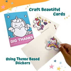 Craftopedia 4 In 1 Canvas Set - Unicorns In Candyland | DIY Art and Craft Kit - CAN03T