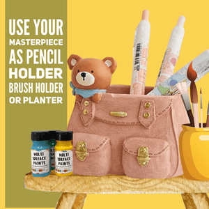 Craftopedia Lets Paint ceramic bag vase - Bear - CR12P