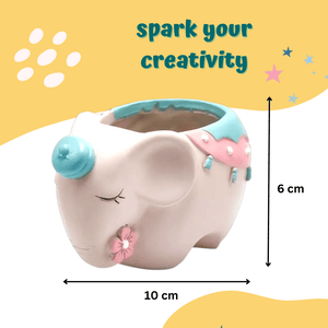 Craftopedia Paint Your Own Elephant Planter | DIY Art and Craft Kit - CR03T