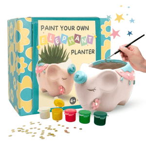 Craftopedia Paint Your Own Elephant Planter | DIY Art and Craft Kit - CR03T