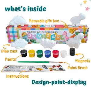 Craftopedia Paint Your Own Fridge Magnet Kit - Dino Magnet - CR13T