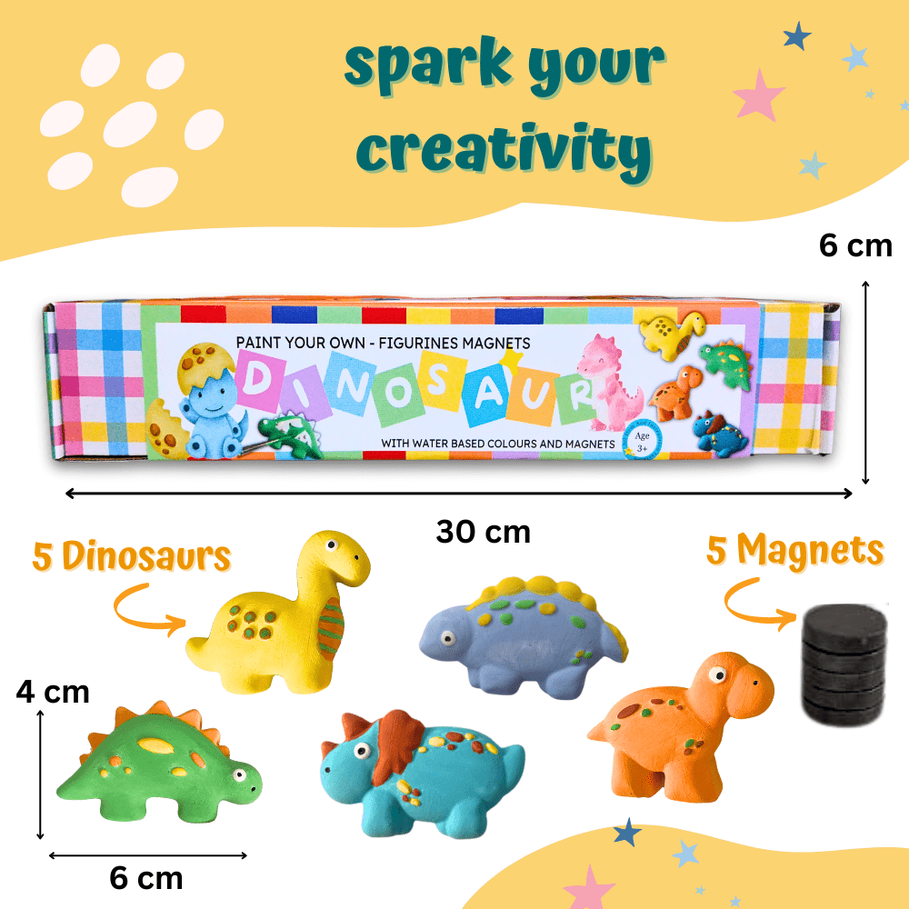 Craftopedia Paint Your Own Fridge Magnet Kit - Dino Magnet - CR13T