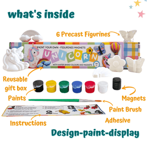 Craftopedia Paint Your Own Fridge Magnet Kit - Unicorn Magnet - CR14T
