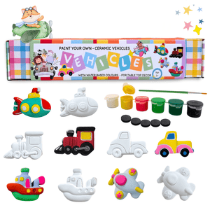 Craftopedia Paint Your Own Fridge Magnet Kit - Vehicles Magnet - CR16T