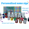 Craftopedia Paint Your Own Personalized - Name Sign kit | DIY Art and Craft Kit - Name01