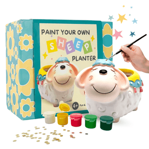 Craftopedia Paint Your Own Sheep Planter | DIY Art and Craft Kit - CR07T